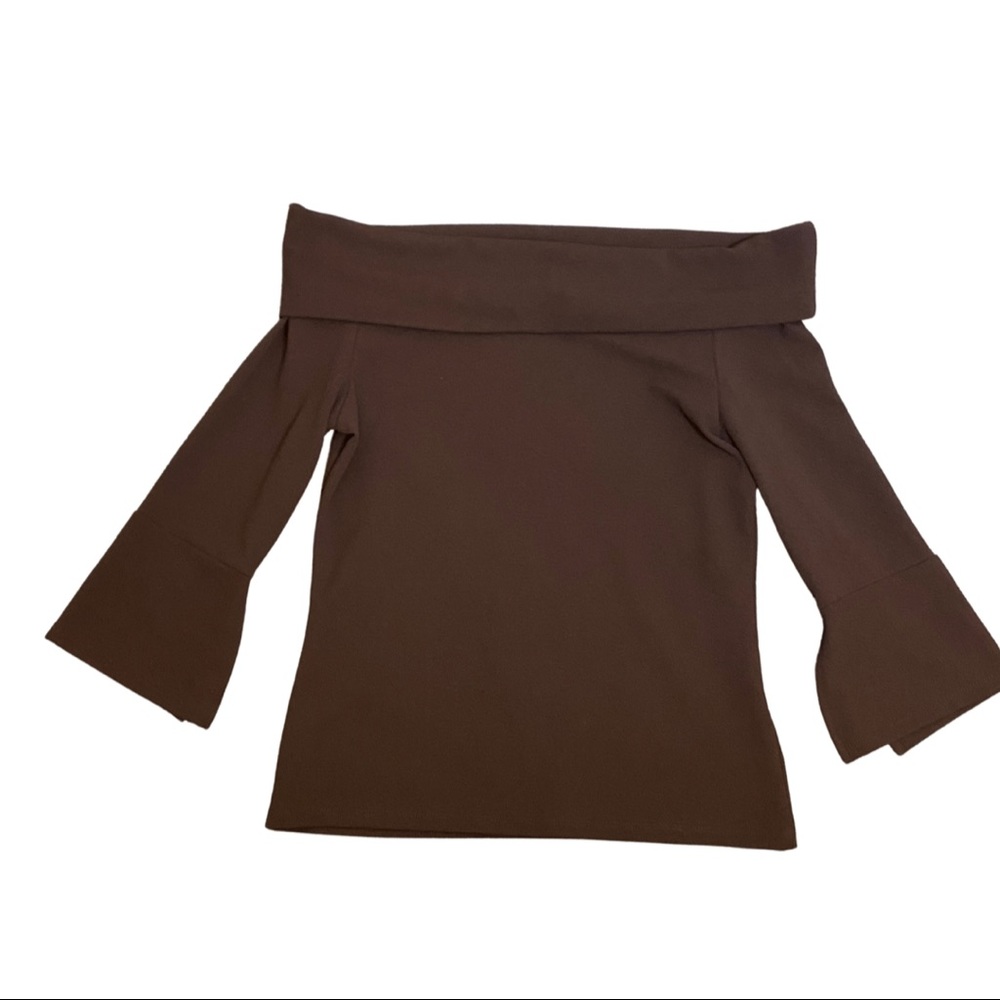 H&M Black Off Shoulder 3/4 Sleeve Top